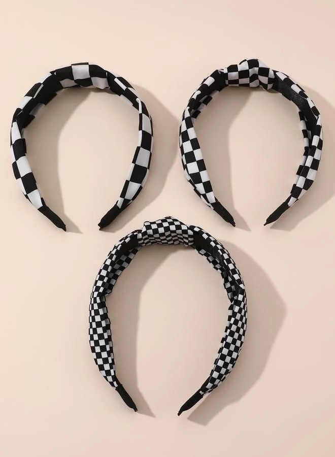 Take Two Pack of 3 - Checkerboard Headband