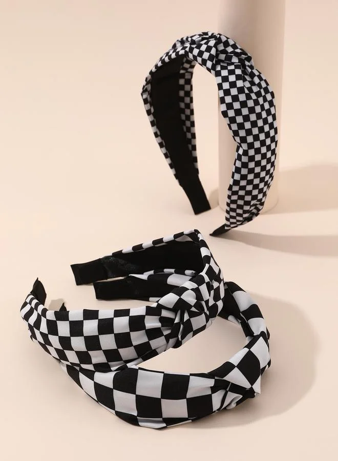 Take Two Pack of 3 - Checkerboard Headband