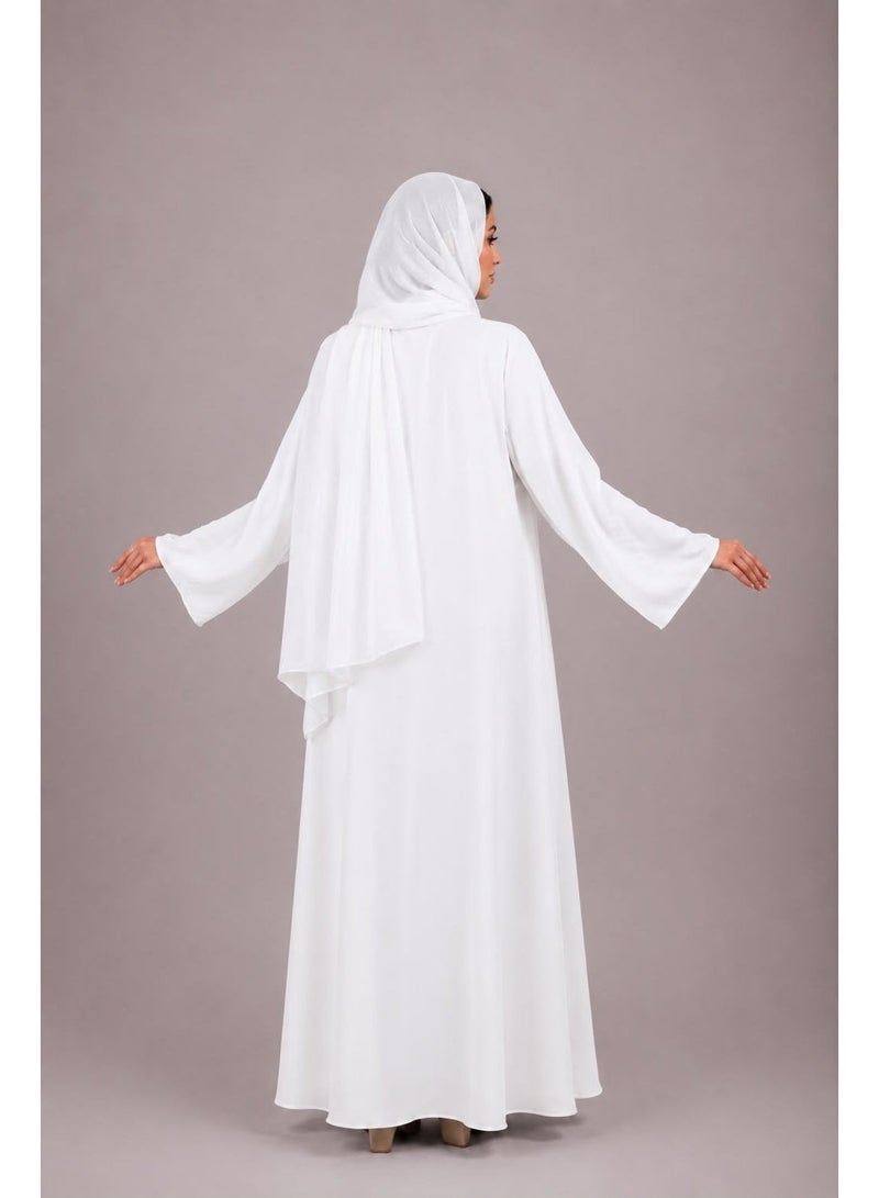 اوفيليا عباية رينا – عباية فاخرة انسيابية مع حجاب ناعم متناسق - Image 2