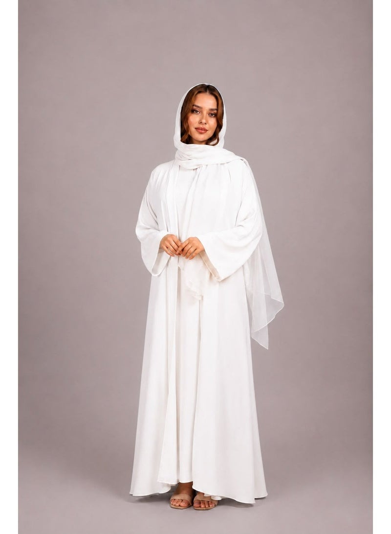 اوفيليا عباية رينا – عباية فاخرة انسيابية مع حجاب ناعم متناسق - Image 3