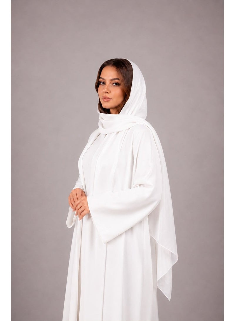اوفيليا عباية رينا – عباية فاخرة انسيابية مع حجاب ناعم متناسق - Image 1