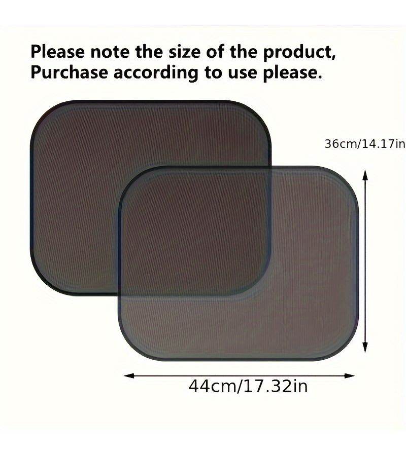 حاجب شمس للسيارة قطعتين مقاس 17.32x14.17 بوصة ستارة عازلة للحرارة blocking أشعة الشمس لاستخدام مواقف السيارات - Image 2