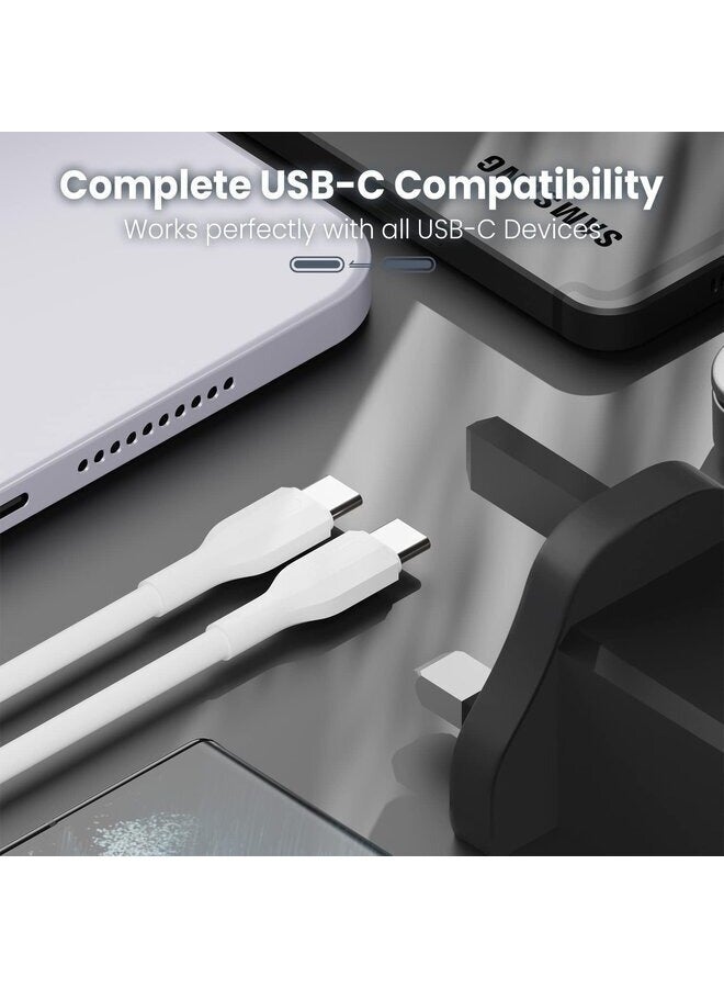 Moxedo Lite USB-C To USB-C Fast Charging Cable 1M WHITE - Image 5