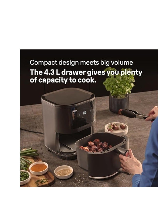 Braun MultiFry 3 AirFryer, Digital Touch Screen, 8 Automatic Programs, 4.3 Litre Capacity, 1500 Watts, Auto-Off - 70% Energy Saving - HF 3030 - Black 4.3 L 1500 W HF 3030 BK Black - Image 5