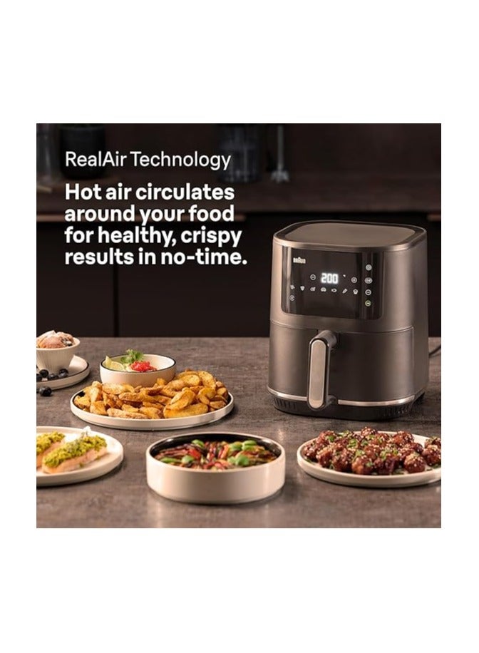 Braun MultiFry 3 AirFryer, Digital Touch Screen, 8 Automatic Programs, 4.3 Litre Capacity, 1500 Watts, Auto-Off - 70% Energy Saving - HF 3030 - Black 4.3 L 1500 W HF 3030 BK Black - Image 4