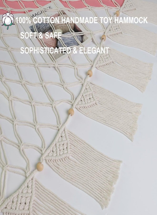 badigo Large Stuffed Animal Hammock or Net, Macrame Boho Toy Hammock with LED Light, Decorate Net for Stuffed Animals Corner, Space Saving Hanging Stuff Animal Organizer Holder for Kids Bedroom Playroom - Image 5