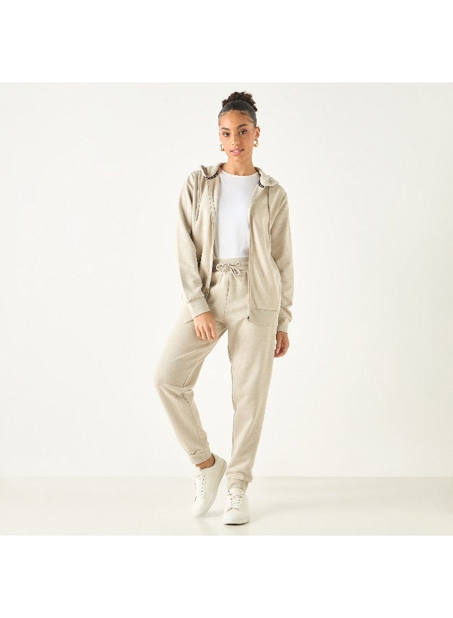 Kappa Kappa Logo Detail Zip Through Hoodie with Long Sleeves  - Image 2