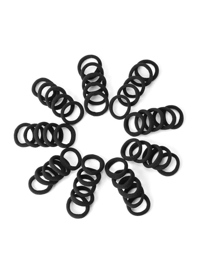 GROWSTEADY Non-Slip Mini Elastic Hair Ties 200 Pieces Black - Image 2