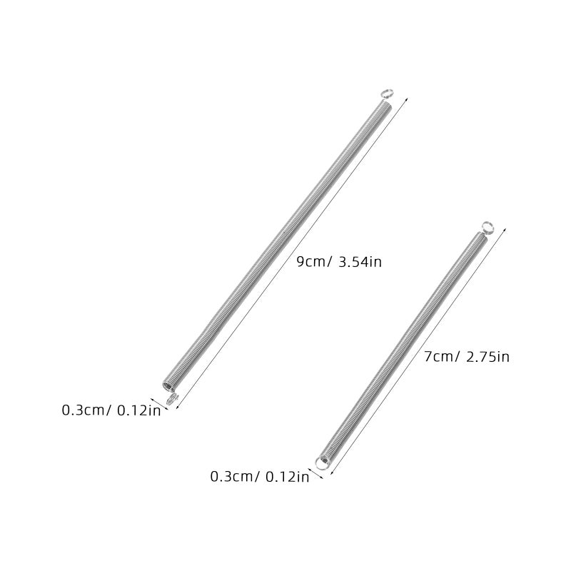 6Pcs Extension Springs with Double Hooks for Stapler Repair Stainless Steel Wire Springs for Office Use - Image 2