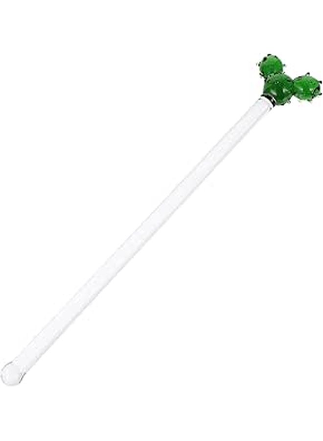 Long Handle Cactus Juice Stirrer Glass Stirring Rod for Cocktails and Party - Image 1