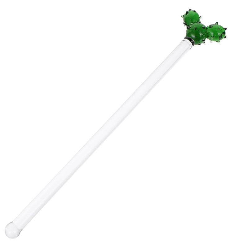 Long Handle Cactus Juice Stirrer Glass Stirring Rod for Cocktails and Party - Image 2