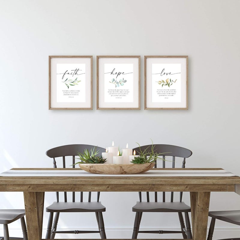 BPA طباعة آيات الكتاب المقدس: الإيمان، الأمل، الحب - مجموعة من 3 - Image 2