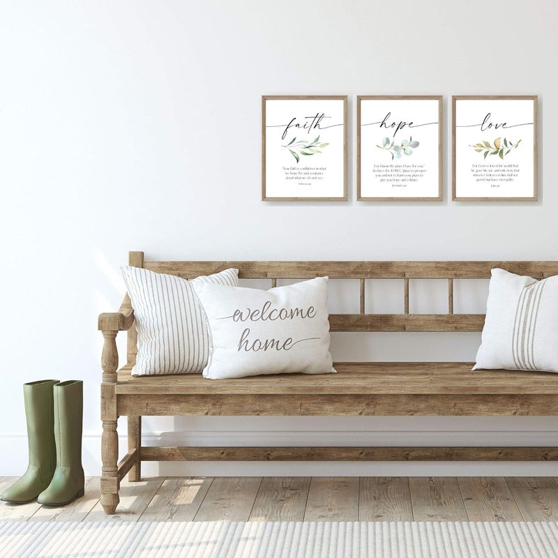 BPA طباعة آيات الكتاب المقدس: الإيمان، الأمل، الحب - مجموعة من 3 - Image 3