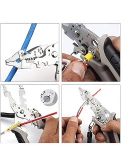 XBEY XBEY 13 In 1 Multifunctional Wire StripperCrimper Tool Wire Cutter Hand Tool For Cable CrimperStripper Professional Electrician Pliers For ShearingClamping  - Image 3
