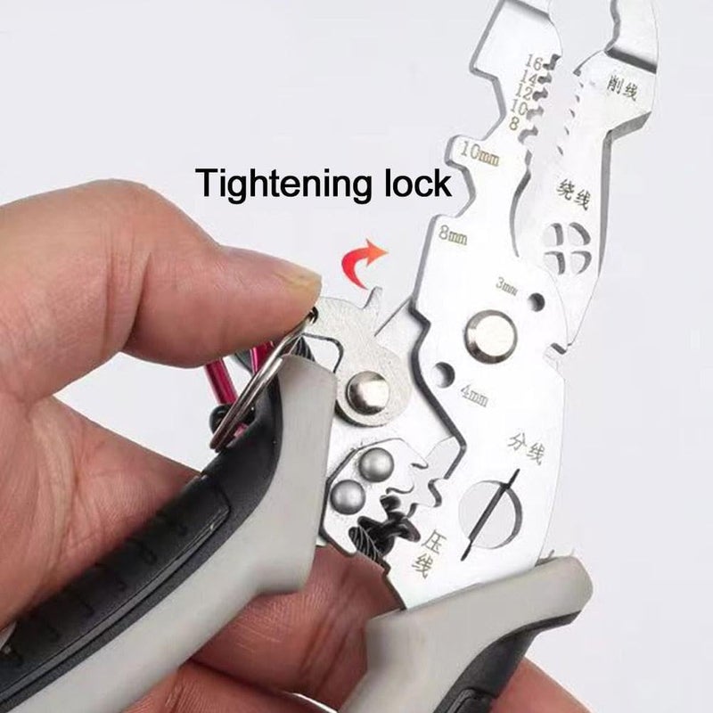 XBEY 13 In 1 Multifunctional Wire StripperCrimper Tool Wire Cutter Hand Tool For Cable CrimperStripper Professional Electrician Pliers For ShearingClamping - Image 5
