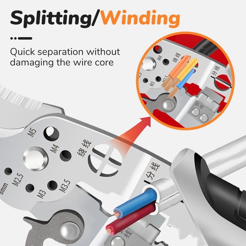XBEY 13 In 1 Multifunctional Wire StripperCrimper Tool Wire Cutter Hand Tool For Cable CrimperStripper Professional Electrician Pliers For ShearingClamping - Image 4