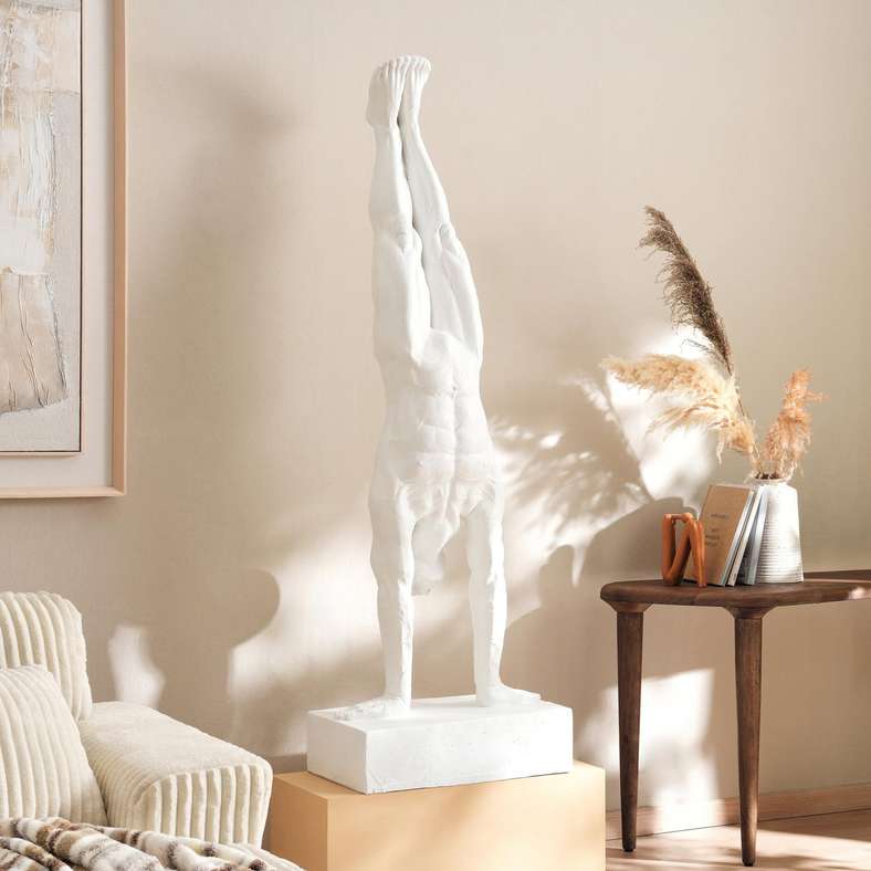 Pan Home Balance Tall Sculpture - White