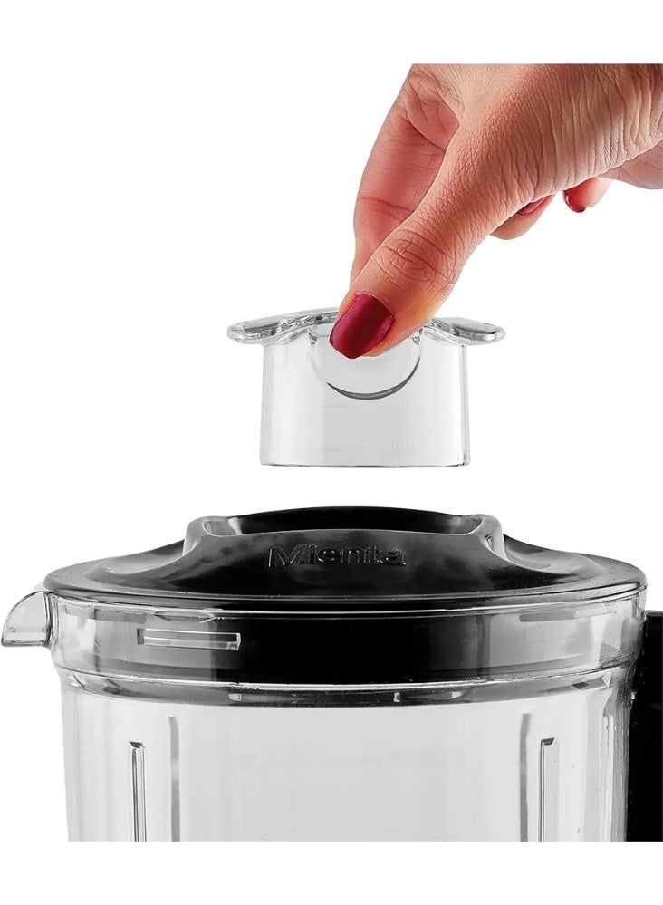 Mienta Powerblend Countertop Blender with Attachments, 1.75 Liter, 800 Watt, Black, BL1271G - Image 2