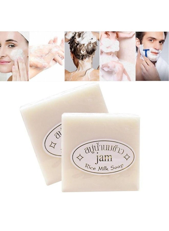 JAM 2-Piece Rice Milk Handmade Soap 65grams  - Image 2