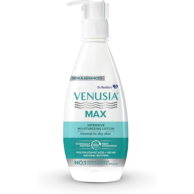 VENUSIA Max Intensive Moisturizing Lotion|Dermatologist Recommended|Clinically Proven Long-Lasting Moisturization|For Normal To Very Dry Skin|Cocoa Butter, Shea Butter, Mango Butter & Aloe Vera 300 G - Image 1