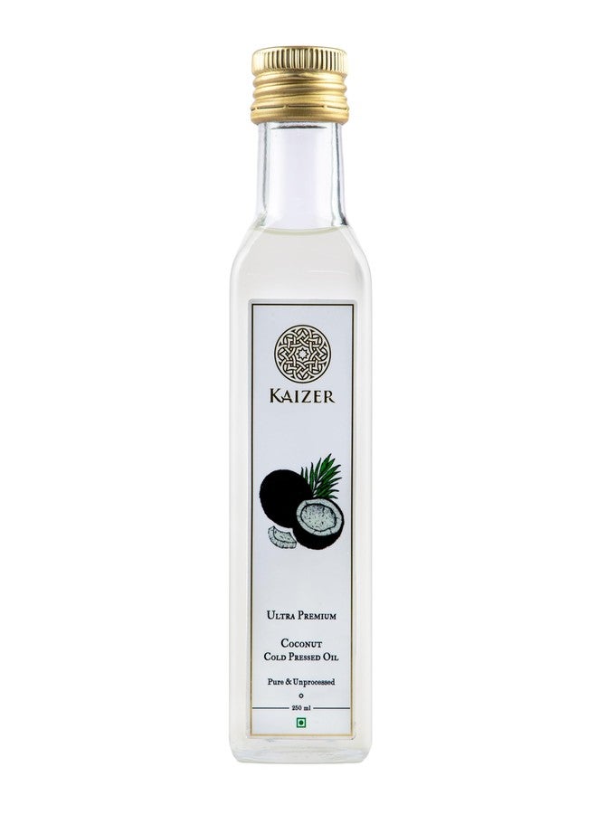 KAIZER Premium Coconut Cold Pressed Oil, Pure & Unprocessed, 250 ml - Image 1