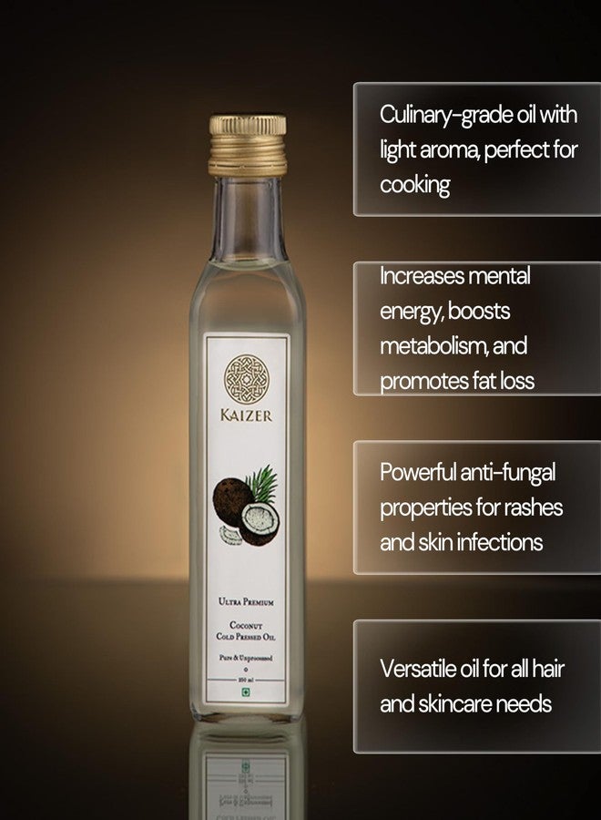 KAIZER Premium Coconut Cold Pressed Oil, Pure & Unprocessed, 250 ml - Image 5