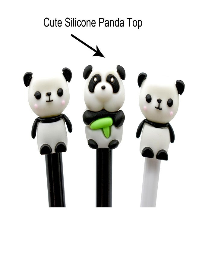 Lopenle 12 Pcs Adorable Panda Pens Novelty Animal Pen Cartoon Gel Pens For School Party Birthday Christmas Office - Image 3