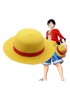 Mida Luffy’s Yellow Hat - Iconic Pirate Hat Replica from “One Piece” Anime.  - Image 1
