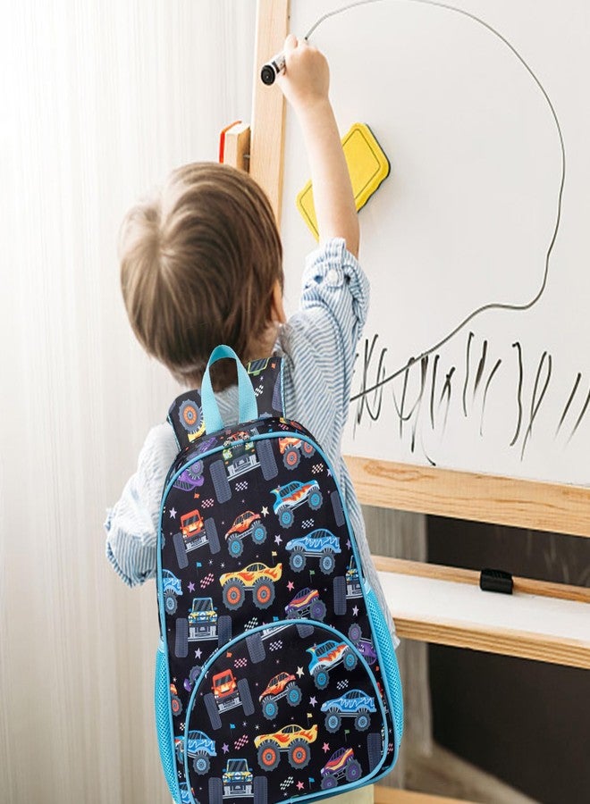 LOIDOU Toddler Backpack Boys 15 Inch Kids Preschool Kindergarten School Backpack Book Bag for Daycare Nursery Travel, Blue Truck Car, Small, Kids Backpack - Image 4