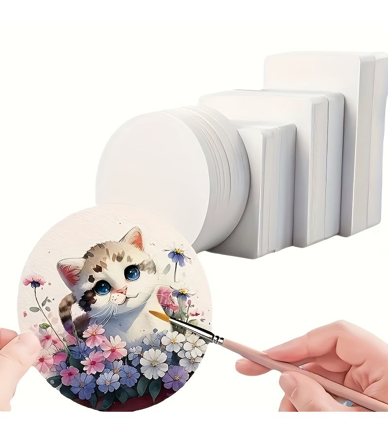 25Pcs Square Double Sided Textured 300GSM Watercolor Paper For Professional Painting Drawing Sketch Folding - Image 1