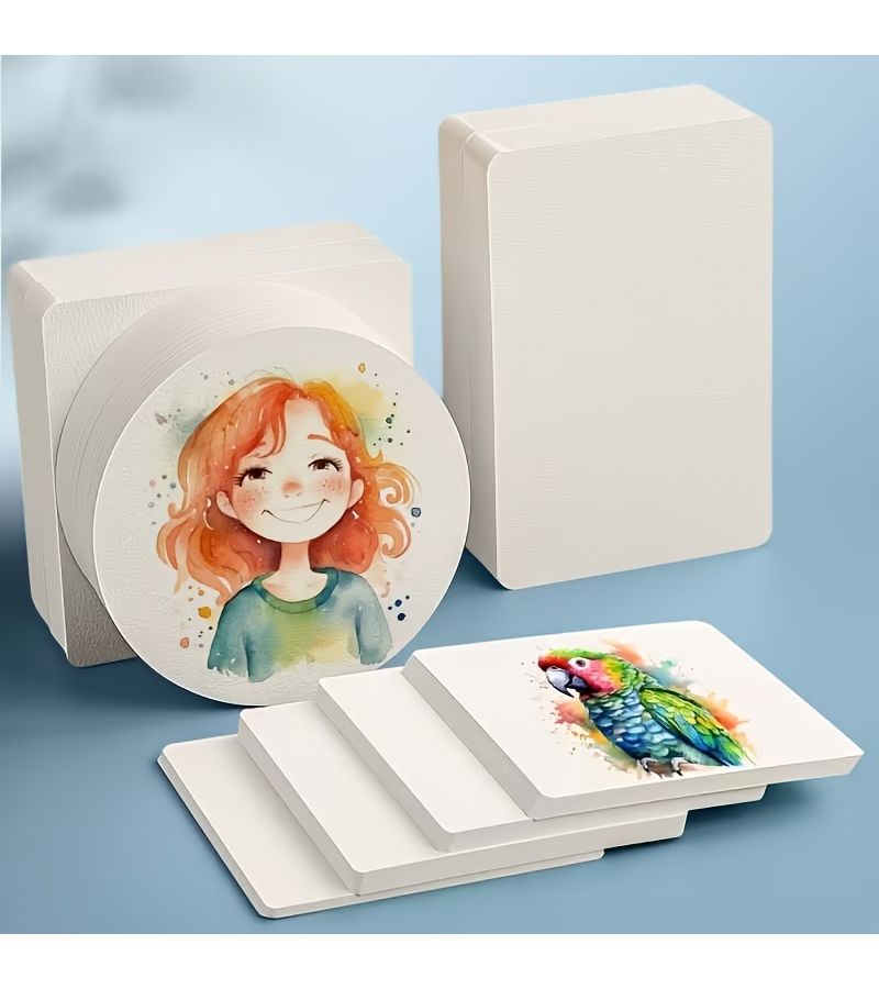 25Pcs Square Double Sided Textured 300GSM Watercolor Paper For Professional Painting Drawing Sketch Folding - Image 3