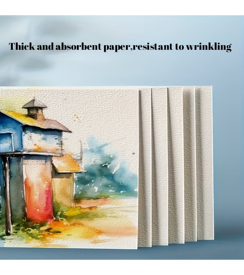 25Pcs Square Double Sided Textured 300GSM Watercolor Paper For Professional Painting Drawing Sketch Folding - Image 5