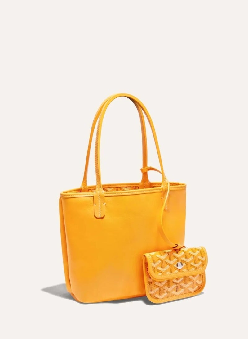Women's Reversible Fashion Tote Handbag with Detachable Small Pouch – Stylish, Casual, and Versatile for Everyday Use - Image 2