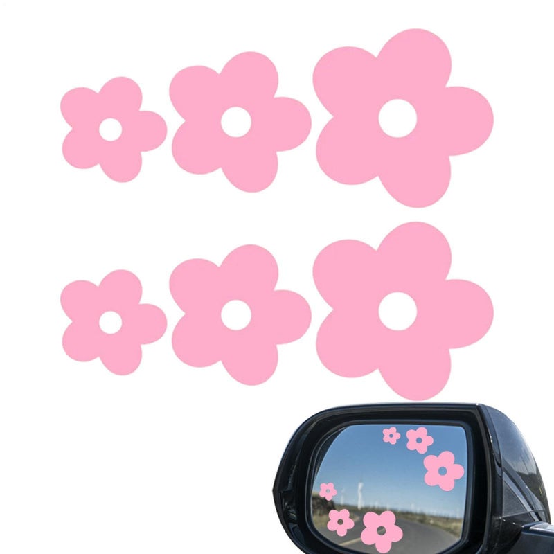 Pink Flower Car Stickers Self Adhesive Waterproof Anti UV Decor for Bumper Laptop Window Motorcycle - Image 2