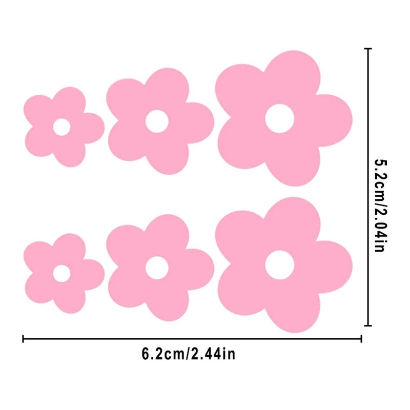 Pink Flower Car Stickers Self Adhesive Waterproof Anti UV Decor for Bumper Laptop Window Motorcycle - Image 5