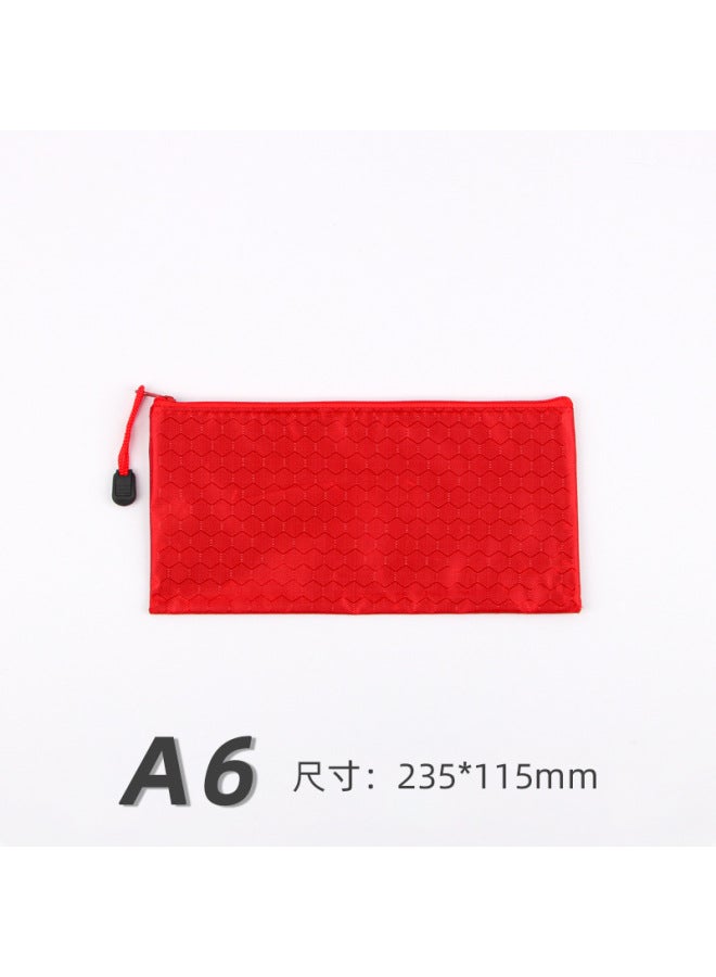 Zipper File Bag A4 Portable Oxford Cloth Waterproof Material Bag Printable  Office Color Thickened Storage Bag - Image 1
