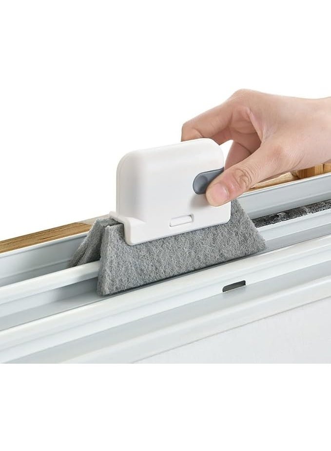 2 Packs Multi-function Window Track Cleaning Brushs with Extra Replaceable Heads, Portable Crevice Cleaner for Window Frames and Sliding Doors - Image 3