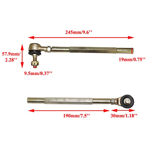 PRO BAT مجموعة عجلة قيادة فولاذية PRO PRO BAT 270 مم / 11.8 بوصة مع مجموعة عمود قابل للتعديل 320 مم / 12.6 بوصة لاستبدال 110 سم مكعب Go Kart Golf Buggy UTV - Image 3