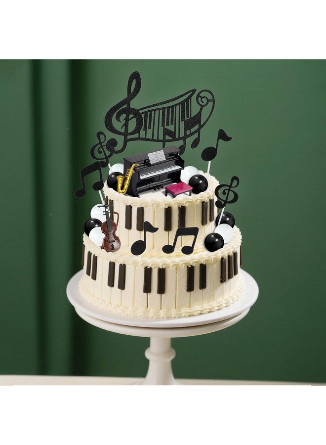 Knana 22Pcs Music Cake Toppers Piano Violin Cake Decorations Musical Notes Decorations for Party Supplies - Image 5