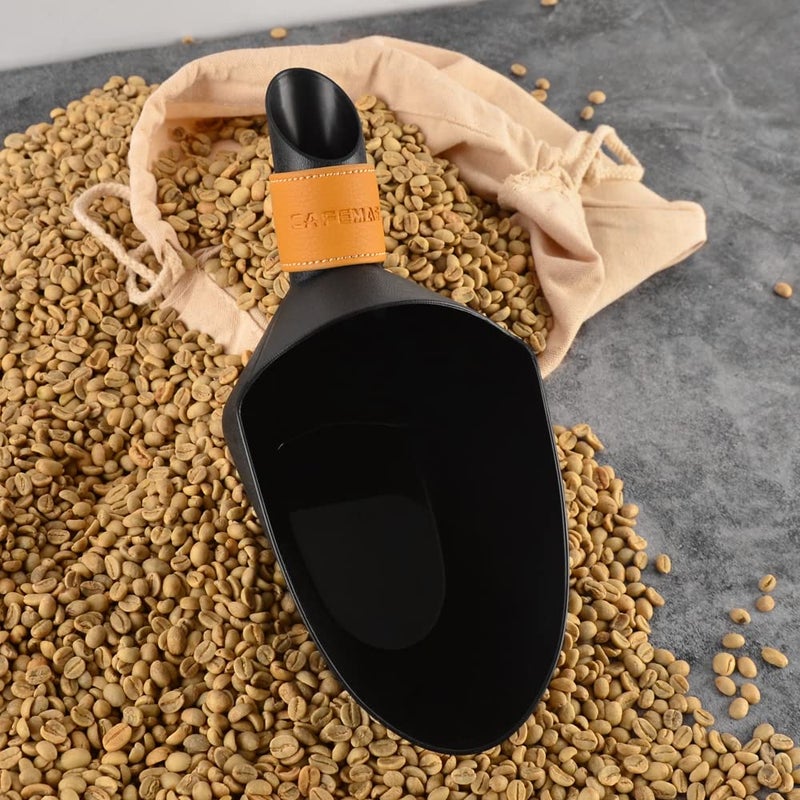 CAFEMASY ميزان حبوب القهوة CAFEMASY مع ملعقة وكف شحن كيلو حبوب (أسود-صغير) - Image 5