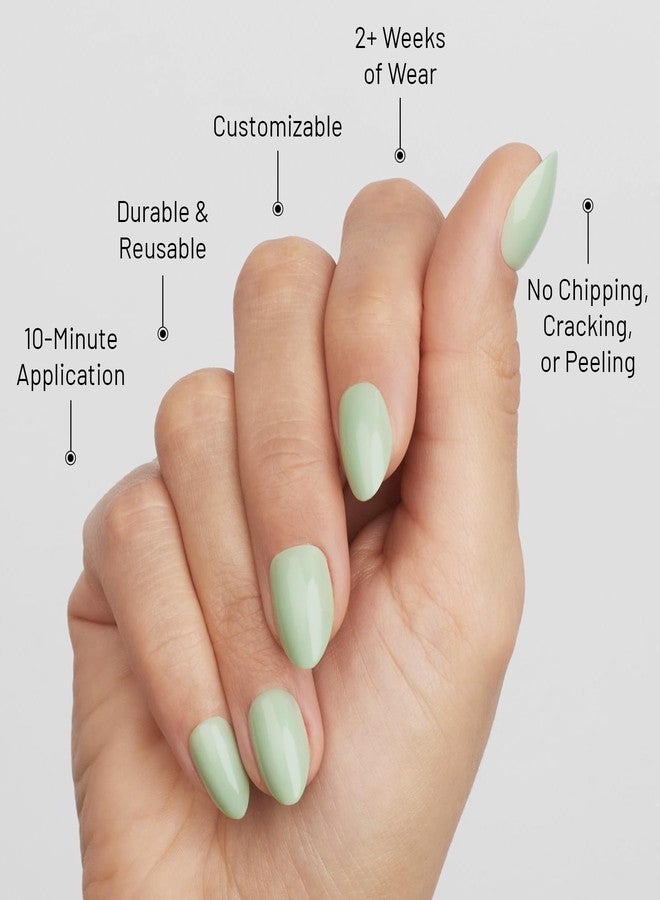 Lilac St. Lilac St - Press on Nails, Eden (30 Nails, 15 Sizes) - Short, Almond, Glossy, Opaque - Brush-On Nail Glue, Nail File, Cuticle Stick, Prep Pad - Cruelty Free, Vegan, Women Founded - Image 3