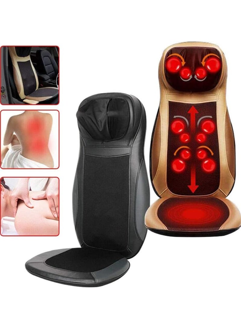 منزل منظم وسادة تدليك للرقبة والظهر مع تدفئة باللون الأسود - Image 2