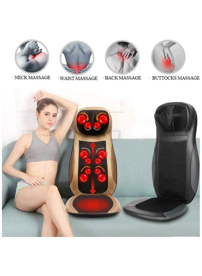 منزل منظم وسادة تدليك للرقبة والظهر مع تدفئة باللون الأسود - Image 3