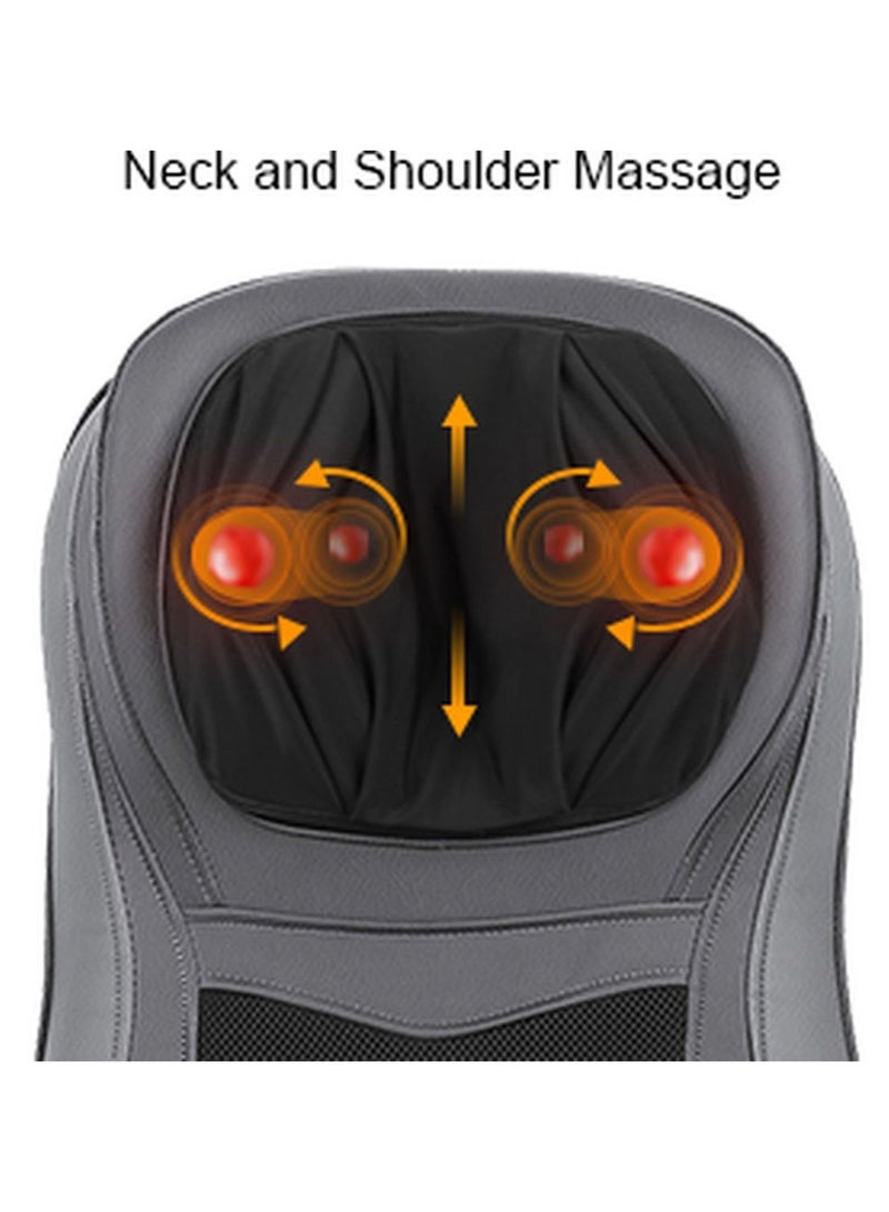منزل منظم وسادة تدليك للرقبة والظهر مع تدفئة باللون الأسود - Image 4