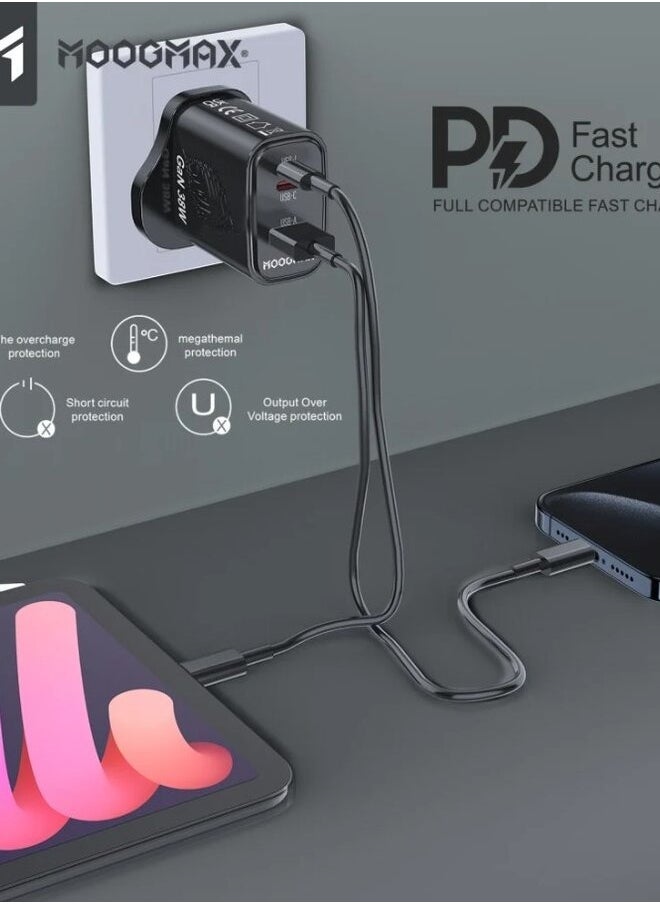 MOOGMAX Moog Max 38W Wall Charger with Advanced GAN Technology  - Image 2