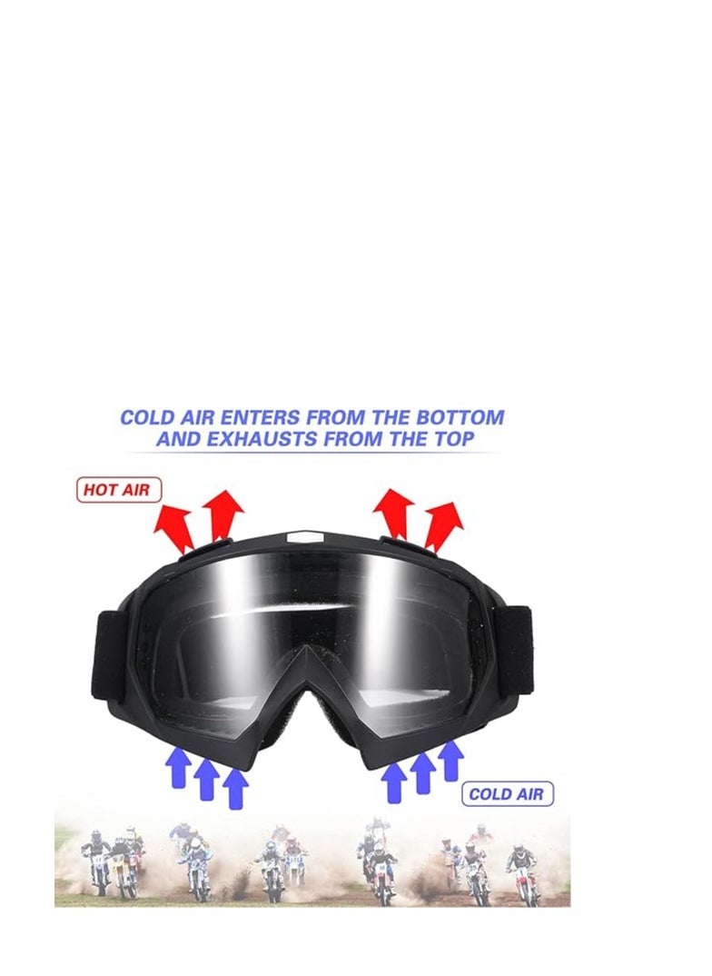 KASTWAVE Adult Dirt Bike Goggles, KASTWAVE 2-Pack ATV Motorcycle Goggles for Youth, Dirt Bike Goggles, Windproof ATV Goggles, Dust Proof Racing Goggles for Child, Youth, Teens, Men and Women  - Image 5