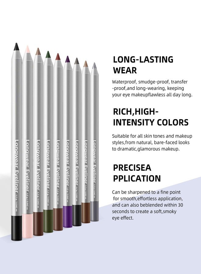 DuaTana Glitter Waterline Gel Eyeliner Pencil, Longwear Brown Shimmer Eyeliner Pencil Waterproof& Smudge Proof Creamy Smooth Eye Liner,Retractable Eye Liner Brightener Pen Crayon Eyes Makeup Gift for Women-11 - Image 3