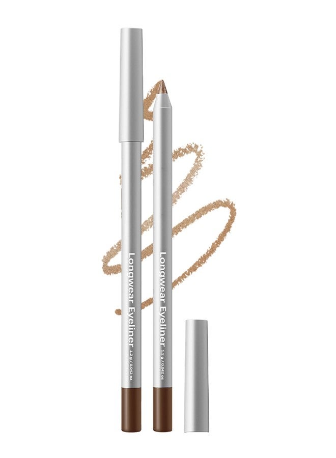 DuaTana Glitter Waterline Gel Eyeliner Pencil, Longwear Brown Shimmer Eyeliner Pencil Waterproof& Smudge Proof Creamy Smooth Eye Liner,Retractable Eye Liner Brightener Pen Crayon Eyes Makeup Gift for Women-11 - Image 1