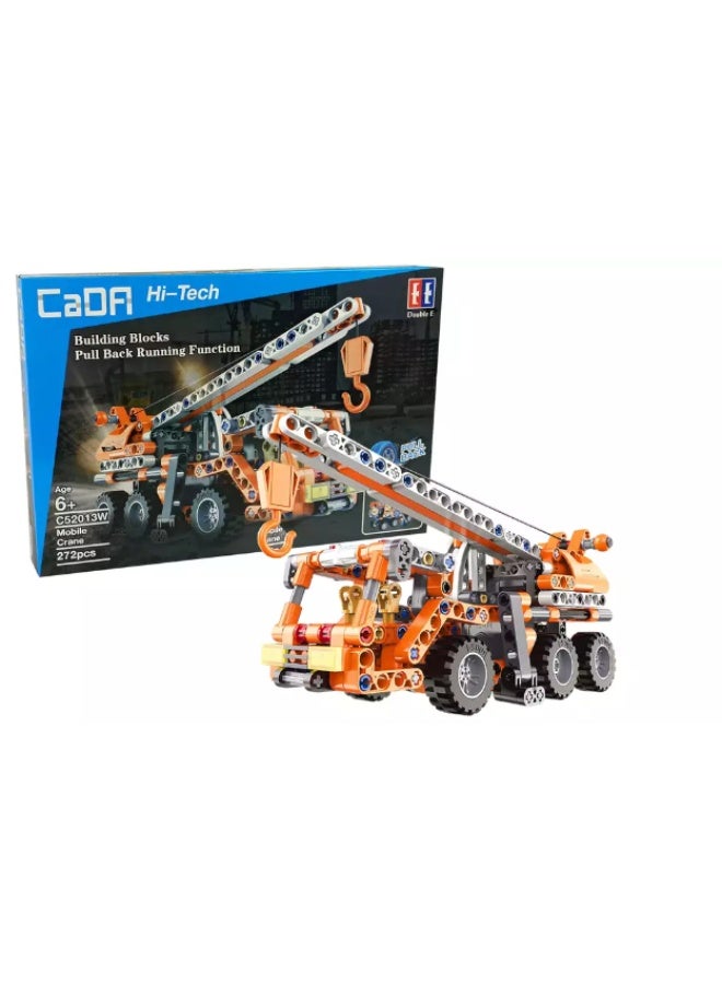 CaDA Car Toy Building Blocks Orange Mobile Crane C52013W 272pcs for +6 Years old - Image 3