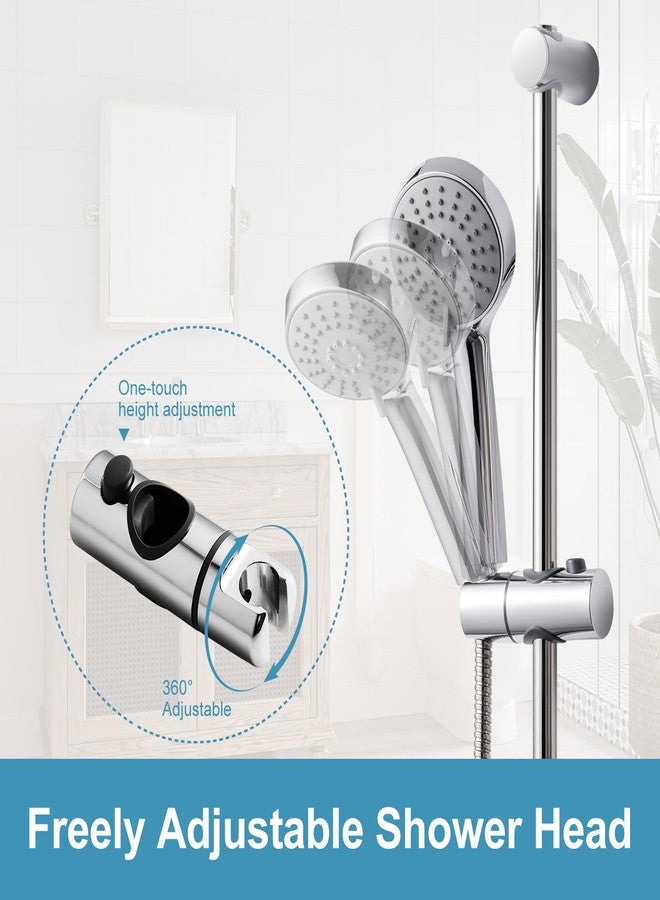 OFFO Shower Slide Bar, 40 in Slide Bar with Adjustable Handheld Shower Head Holder for Bathroom Wall Mounted, Chrome Finish - Image 5